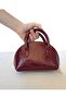 Women's Patent Leather Half Moon Hand and Shoulder Bag – Vintage Y2K Baguette Model - 5