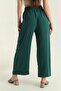 Elastic Waist Ayrobin Fabric Wide Trousers - 5