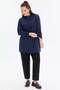 Two-Thread Stand Collar Zippered Single-Pocket Tunic - 4