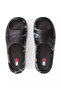 Men's Patterned Comfortable Sole Black Slippers - 3
