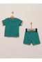 Kids Boy Car Themed Shorts Set - Summer Short Sleeve Cotton 2-Piece Baby Set - 4