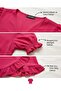V-Neck Chiffon Mini Dress with Flounces and Gathered Sleeves - 7