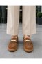 Women's Suede Loafers Buckled Casual Shoes - Black - 4