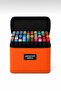 Pencraft 60 Pieces Double-Sided Professional Marker Paint Chisel Set with Orange Bag and Stand