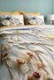 Hardal Flower 5D Satin Duvet Cover Set – 6 Piece Dowry Set - 3