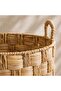 Nymeria Round Water Hyacinth Basket With Handle 39x39x36 Cm-natural - 2