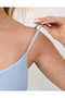 100% Cotton Fabric with Rope Straps Women's Undershirt Heart Embroidered Ribbed Fabric 5-Piece Pack Soft Colors - 4