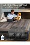 Air Bed Inflatable Double Mattress with Built-in Electric Pump, 152 x 203 x 46CM Queen, 3 Mins Quick Self-Inflation/Deflation Air Mattress, Portable Blow Up Bed - 5