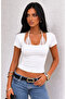 Women's Slim Cut Lace Over-The-Head Square Neck Viscose Blouse - 3