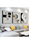 FASHION HOME 3PCS Wall Art Bright Style Minimalist Decor Modern Abstract Canvas Prints Poster Picture Framed Paintings Decorations - 6