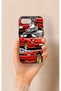 iPhone 16E Compatible Red Supra Patterned Silicone Case