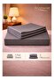 3-Piece Striped Microfiber Flat Bed Sheet Set, Queen/King, 220x240cm, 2 Pillowcases, Grey - 2