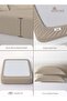 Pure Combed Cotton King Fitted Sheet 180x200 cm Simply Taupe, 400 Thread Count, 2 Pillowcase - 4