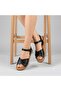 (Countess) Genuine Leather Comfortable Daily Women's Sandals Black - 2
