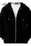 Unisex Large Size Hooded Zippered Tracksuit Set - 5