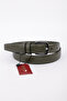 Unisex Original Leather Belt 3 cm Green Genuine Leather Belt - 2