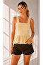 Women's Skirted Balloon Cut Backless Halter Neck Gingham Woven Blouse 26092