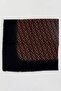 Women's Black Brown F Patterned Flared Scarf - 2