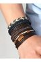 Mix20pcs 20Pcs Braided Leather Bracelets for Men Women Wrap Wood Beads Cuff Bracelet Hemp Cords Ethn - 8