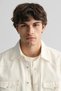 Mens Relaxed Fit Rel Denim Rodeo Shirt Men's Canvas Classic Collar Snap Fastener Relaxed Fit Shirt Kr - 3