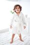 Organic Muslin Fabric Seahorse Patterned Hooded Children's Bathrobe - 5