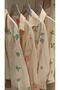 Wide Cut Low Sleeve Embroidered Linen Shirt - 3