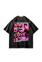 Washable Black Fight Club Oversize Printed Unisex T-Shirt