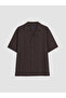 Brown Loose Fit 100% Linen Men's Shirt