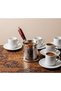 Telveli 5-Person Cast Iron Coffee Pot with Wooden Handle - Compatible with Induction Cookers 300 ml Metallic - 5