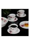 50 Pcs Opalware Dinner Set, RF10200 | Assorted Design | Lightweight, Beautiful Design Opal Dishes Sets Service for 6 Pink/Blue - 2