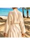 Beige Muslin Kimono Robe & Beach Kimono Muslin Peshtemal 100% Cotton - 4