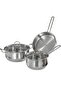 5 Pcs Stainless Steel Cookware Set, Saucepan, Fry Pan, Milk Pan, Ergonomic Handles