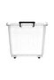 82L Clear Plastic Storage Box With Wheels & Lockable Lid (Transparent) - 2