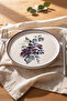 Purple Flower Nordic Pasta Plate 22 cm 4 Pieces 21329 - 4