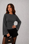 Modal Fabric Gathered Detail Wide Sleeve Women's Blouse 212 - 4