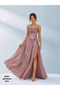 Women's Waist-Corseted Maxi Evening Dress with String Straps