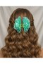 Luxurious Large Volume Water Green Turquoise Rose Flower Hairpin Hair Clip Accessory - 3
