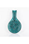 Handmade Ceramic Turquoise Spoon Rest, Floral Pattern Spoon Holder Ladle Holder Spatula Holder Decorative Kitchen Countertop Spoon Rest, Home Gift - 2