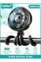 Baby Stroller Fan, Portable Cooling Fan, Personal Fan with Auto-Rotating, LED Night Light and 4 Speeds Adjustable, Ultra-Quiet Handheld Fan for Stroller, Crib, Car Seat, Tent, Office, Bedroom, USB