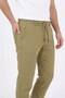 Men's Linen Pocket Trousers with Elastic Waist, Lace-Up Front, Zipper - Mint Green - 4