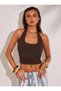 Halter Neck Crop Top Body Blouse - Halter Neck Blouse (95% Cotton) - 4