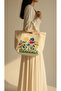 Wildflower Meadow Hand-Painted Premium Canvas Tote Bag - 4