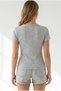 Women's Gray Embroidered Cotton Crop Camisole Blouse Blz-19003408 - 5