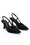 Women's Thin Heeled Satin Evening Dress Shoes with Gold Heel Detail High Heeled Shoes