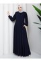 Women's Balloon Sleeves with Pleats and Hidden Pockets Medina Silk Modern Tesutur Ferace - 5