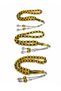 Sürmeli Powder Amber Set of 3 Prayer Beads Oval, Drop, Barley Model Silver Color Premium Gift Prayer Beads with Tassels - 8
