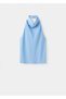 Drape halter yaka bluz - 3