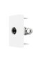 Livolo simple TV socket, 1 module, white - 2