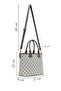 Women's Cream Long Strap Printed Shoulder Bag 26Pbd264626 - 2