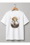 Tunalya Elegant Wise Deer Design Premium Printed Unisex Cotton T-Shirt - High Quality